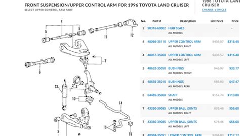 Toyota Genuine Parts Diagram