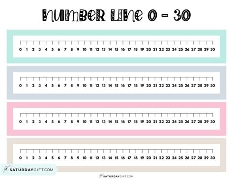 Number Line to 30 - 4 Cute & Free Printables and Blank Worksheets