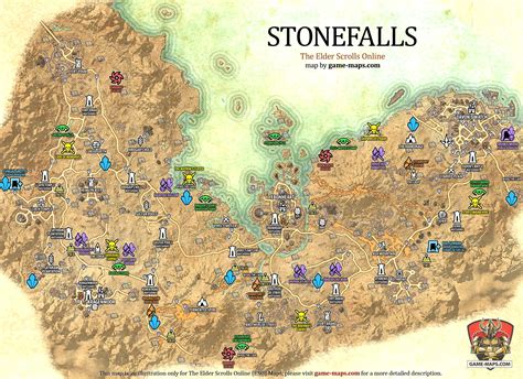 Stonefalls Map - The Elder Scrolls Online | game-maps.com