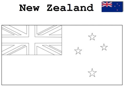 Geography Blog: New Zealand Flag Coloring Page