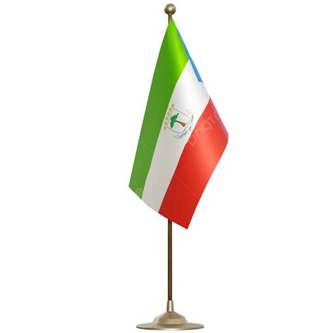 Equatorial Guinea Flag With Pole, Equatorial Guinea Flag Post ...