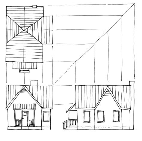 Dibujo arquitectónico de interiores, Proyecciones ortogonales, Técnicas ...