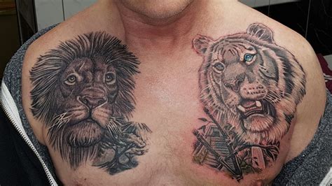 Tiger Vs Lion Tattoo