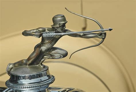 1928 Pierce Arrow Helmeted Archer Hood Ornament Photograph by Ginger Wakem