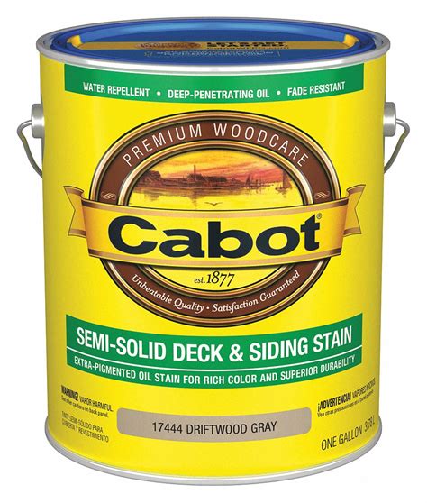 CABOT, For Wood, Semi-Solid Flat, Exterior Stain - 38Y039|140.0017444. ...