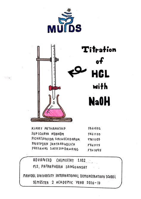 Titration of HCL with Naoh - Milly's Portfolio