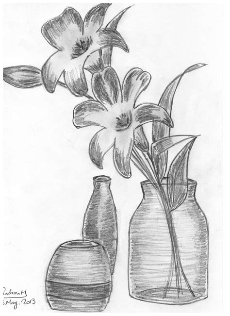 √ Pencil Sketch Flowers