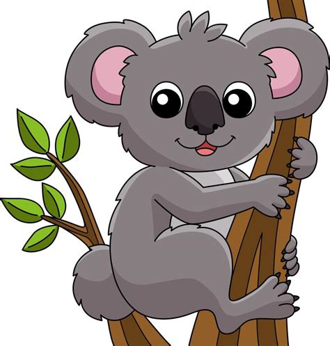 koala animal dibujos animados color clipart ilustración 7528183 Vector ...