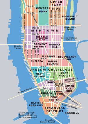 The map shows the location of New York City’s four East River Bridges ...