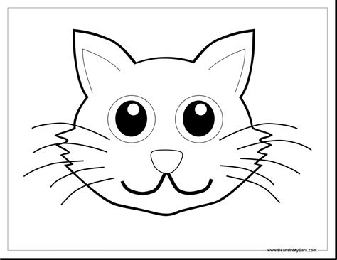 How To Draw A Cat Face Coloring Pages - Patricia Sinclair's Coloring Pages