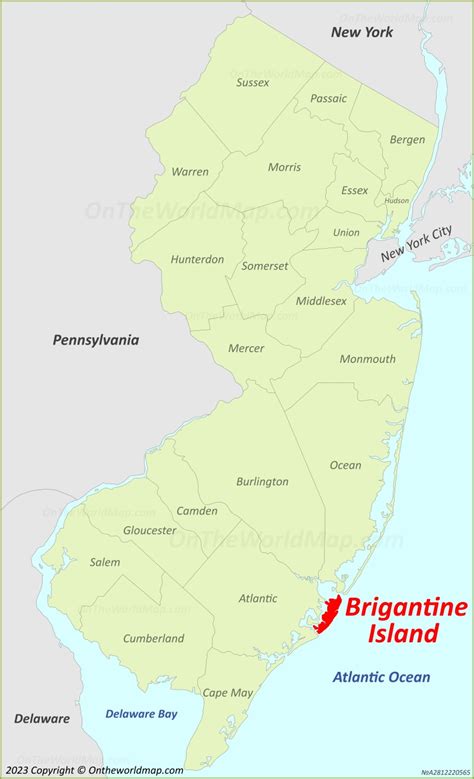 Brigantine Map | New Jersey, U.S. | Detailed Maps of Brigantine Island ...