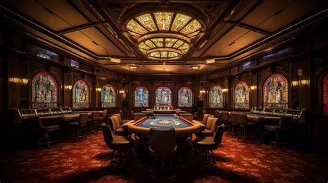 An Interior Casino Room With Card Tables Background, Casino, Hd ...