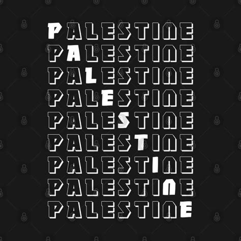 Palestine Name English - Wht - Palestine Name English White - Kids ...