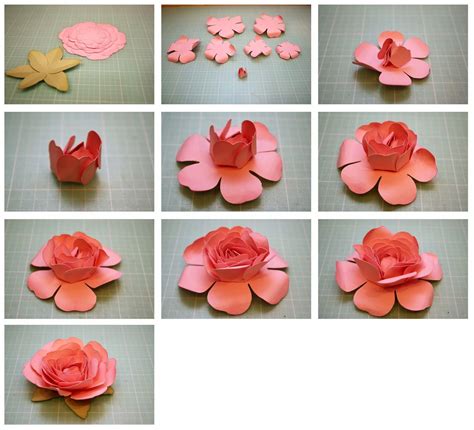 Bits of Paper: Rolled Rose and Easy To Assemble Rose 3D Paper Flowers ...