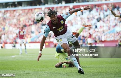 Tyrone Mings of Aston Villa during the Premier League match between ...