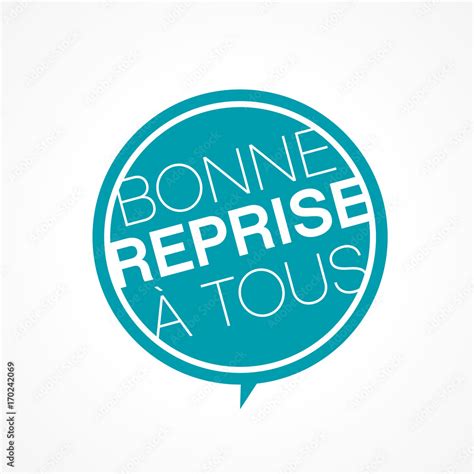 bonne reprise à tous Stock Vector | Adobe Stock