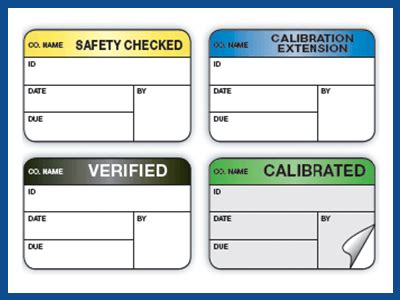 Calibration Labels | Hosptials, Pharma, Engineering, Lab | ID Label Inc.