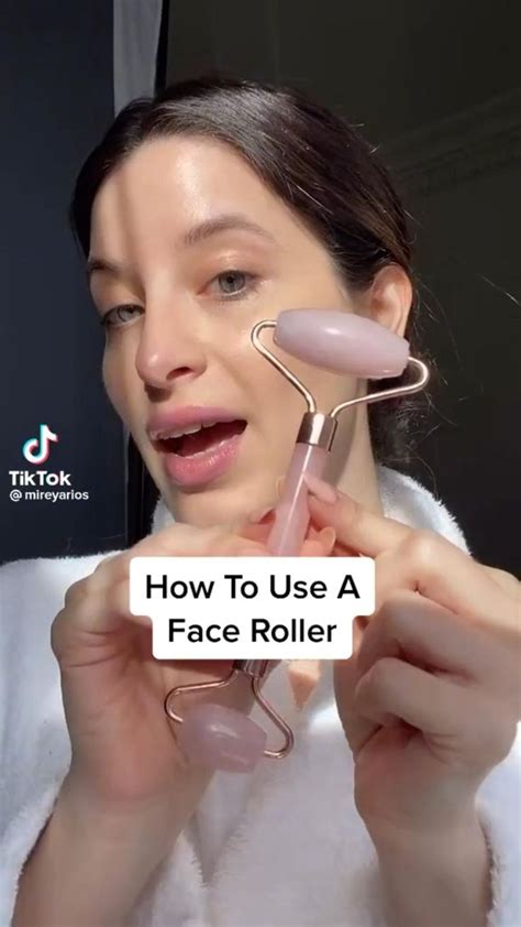 how to properly use a face roller 🙇‍♀️😍🌟 | Natural skin care, Facial ...