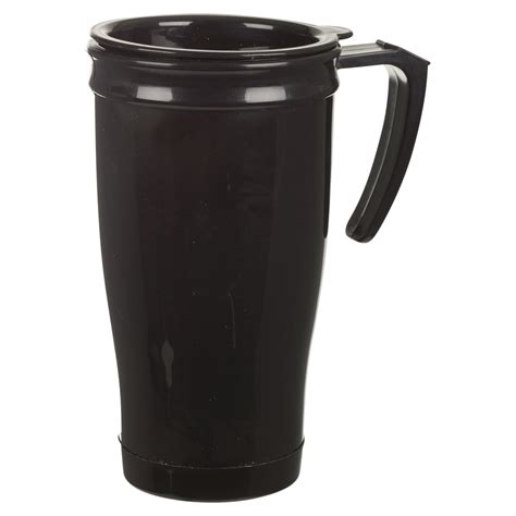 Insulated Double Wall Non Spill Travel Mug With Lid Easy Grip Coffee ...