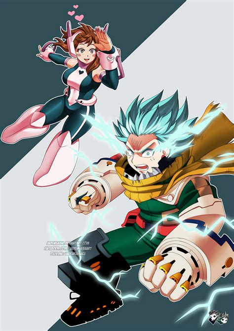 COMMISSION: Deku Full Cowling 100% and Ochaco by jadenkaiba on ...