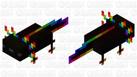 Rainbow Axolotl Minecraft Mob Skin