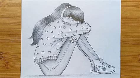 Sad Girl Pencil Drawing | lupon.gov.ph