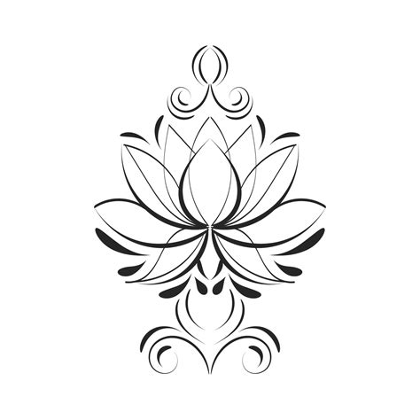 Floral Tattoo Design for print 10217217 Vector Art at Vecteezy