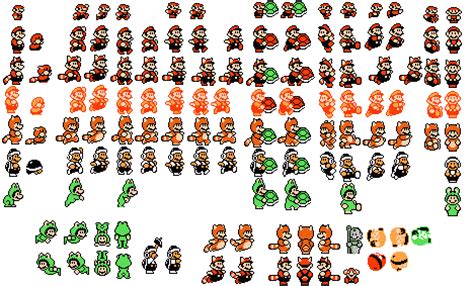 Un Manuel de la Vie, Mario Sprite Sheet from Super Mario Bros. 3.