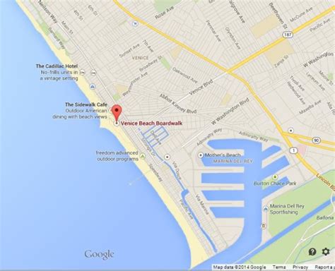 Map of Venice Beach