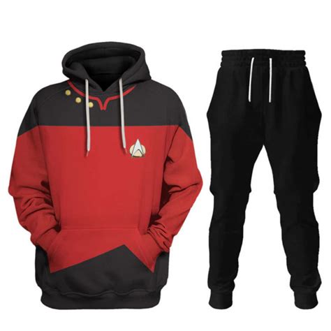 Star Trek The Next Generation Starfleet Red Uniform Costume - Hoodie ...