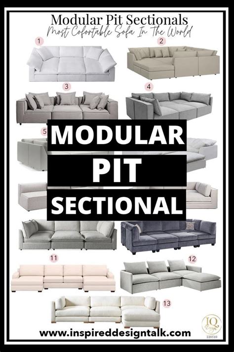 Obsessed with these modular pit sectional couches for my new basement ...