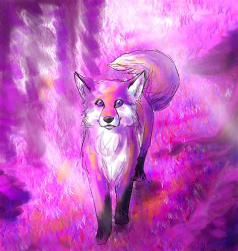 Purple fox | Cute animals, Animals, Fox