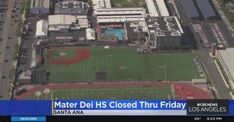 Mater Dei High School closes campus after credible threat - CBS Los Angeles