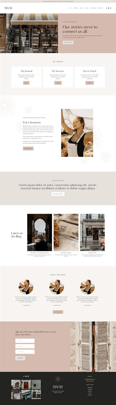 Sway Squarespace Template — Squarespace Web Design by Christy Price