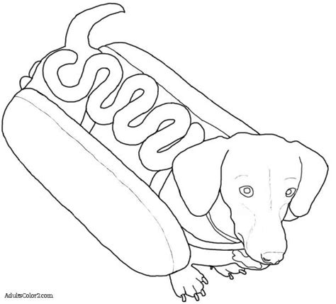 Weiner Dog Coloring Page at GetColorings.com | Free printable colorings ...