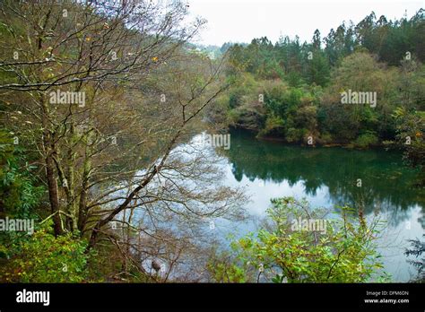 Reservoir Arbón. Navia river. Asturias. Spain Stock Photo - Alamy