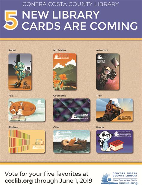 Vote for the new Contra Costa County Library card designs | Contra ...