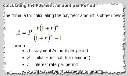 Amortization Calculation Formula and Payment Calculator