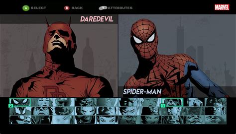 I tried recreating the character select screen from Marvel Nemesis ...