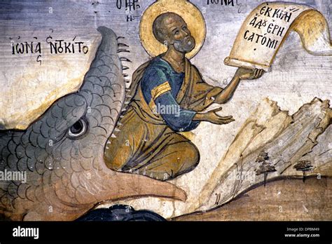 Medieval Painting Jonah And The Whale