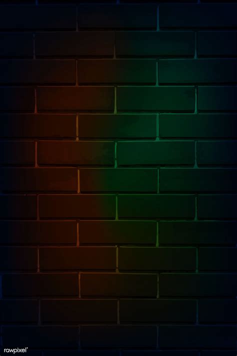 Brick wall in neon light vector | premium image by rawpixel.com ...