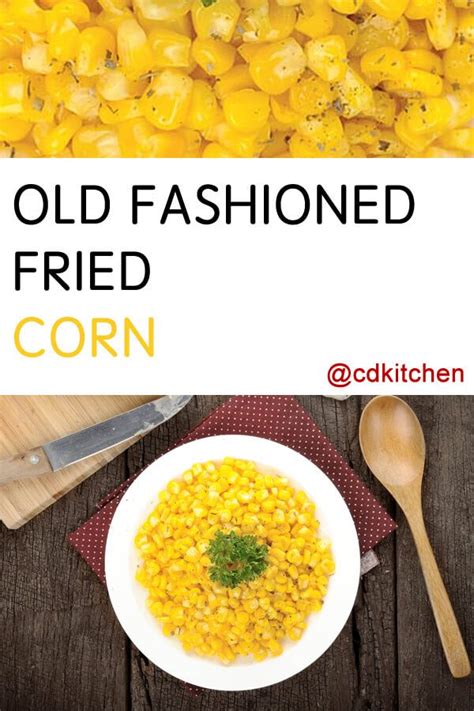 an old fashioned fried corn in a white bowl