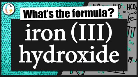 How to write the formula for iron (III) hydroxide - YouTube