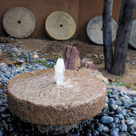 Garden fountain: Small Antique Millstone Fountain – Stone Forest