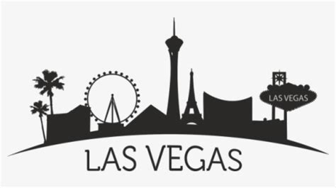 Las Vegas Skyline Silhouette, HD Png Download - kindpng