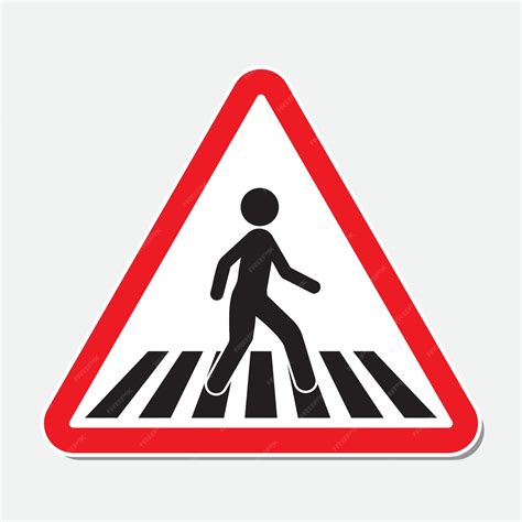 Premium Vector | Pedestrian crossing sign, crosswalk sign vector.