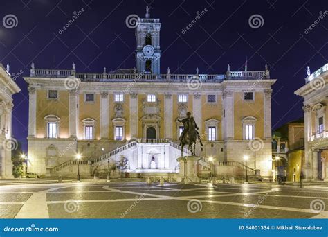 The Roman Capitolium in Rome Stock Photo - Image of panoramic ...