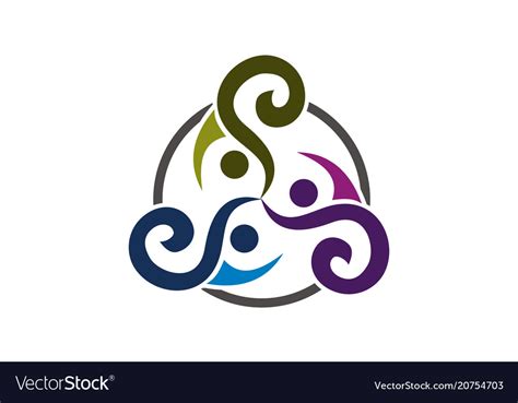 Synergy logo design template Royalty Free Vector Image