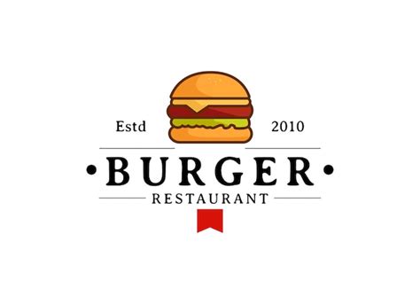 Premium Vector | Hamburger restaurant logo design template