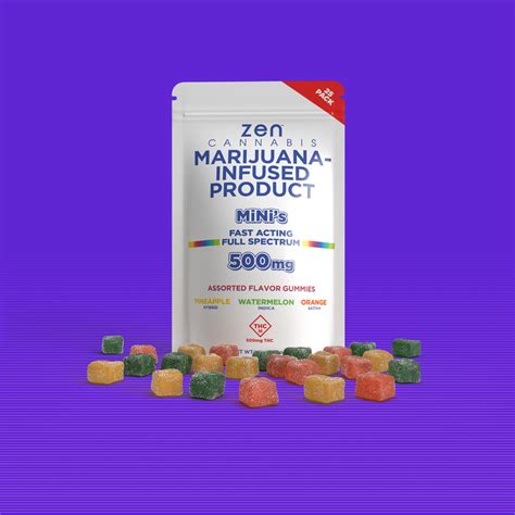 Zen Mini's 500mg Marijuana Infused Gummies (Assorted Flavors)